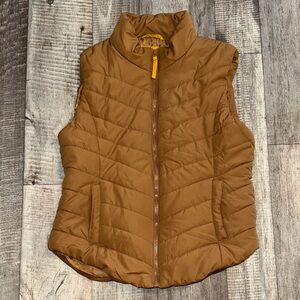 Aeropostale Tan Quilted Vest- size Large